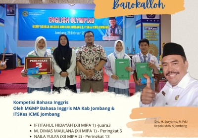 Tim olimpiade Bahasa Inggris MAN 5 Jombang 